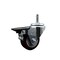 Service Caster 3'' Maroon Poly Wheel Swivel 7/16'' Grip Ring Stem Caster with Brake SCC-GR20S314-PPUB-MRN-PLB-716138 - alternate 1